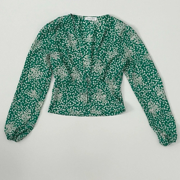 Emory Park Green Daisy’s Top Size Small - Picture 2 of 8